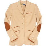 Ralph Lauren Cotton and Leather Equestrian Patches Blazer Jacket (IT 34 / DE 30-32)