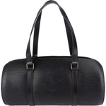 Louis Vuitton Noir Epi Leather Soufflot Handbag - vintageandkickz