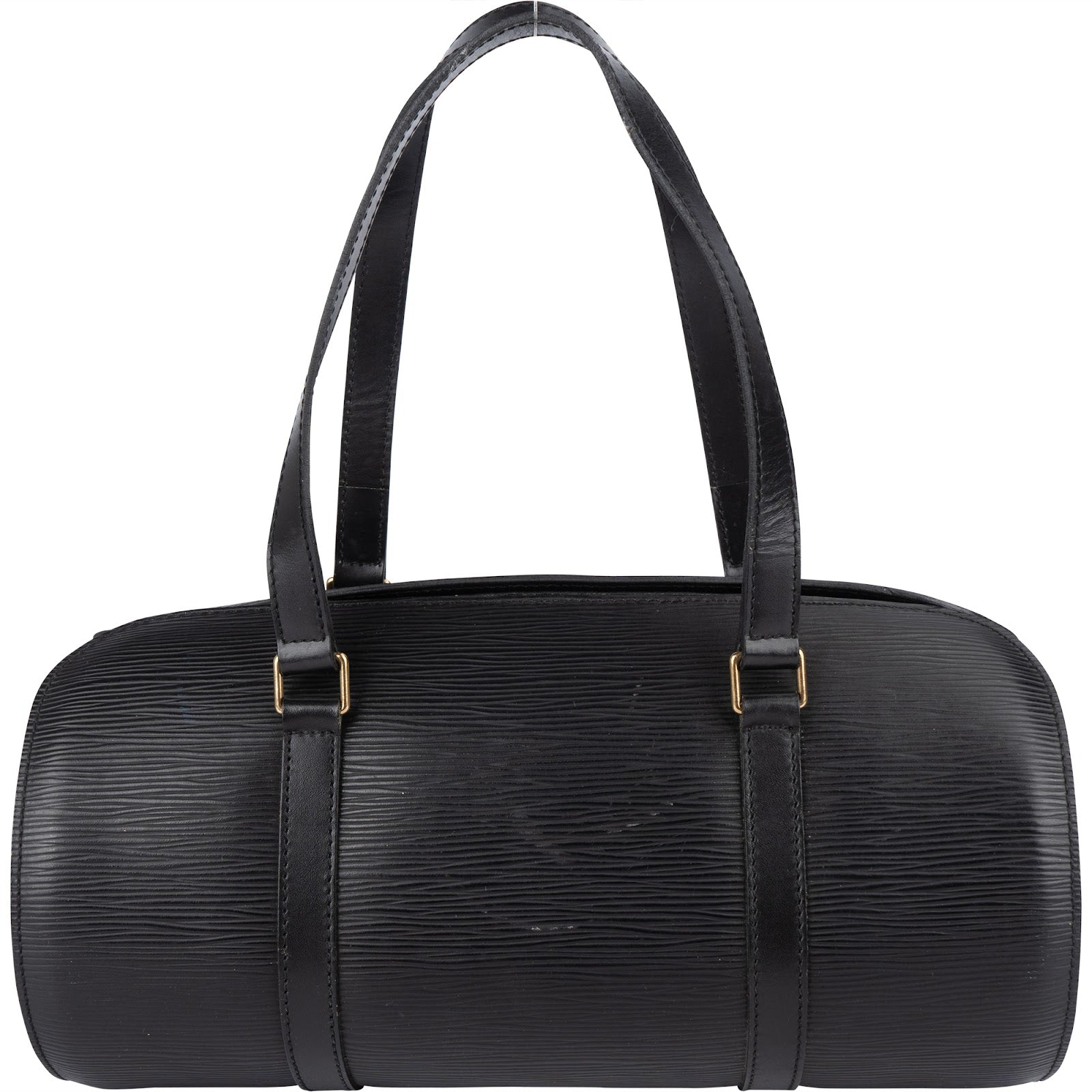 Louis Vuitton Noir Epi Leather Soufflot Handbag - vintageandkickz