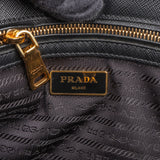 Prada Black Saffiano Leather Galleria Handbag