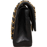 Chanel Quilted Lambskin Medium 24K Gold Double Flap Shoulder Bag