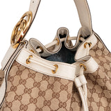 Gucci Monogram GG Canvas Tassel Drawstring Shoulder Bag