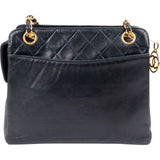 Chanel Quilted Lambskin 24K Gold Vintage Front Pocket Camera Shoulder Bag