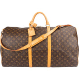 Louis Vuitton Monogram Canvas Keepall 60 Bandoulière Travel Bag