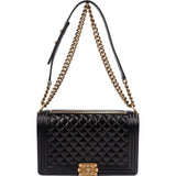 Chanel Quilted Crinkled Calfskin Limited "A Tale from Paris to Salzburg" Large Boy Crossbody Bag