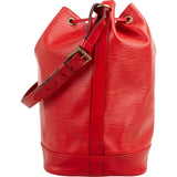 Louis Vuitton Red Epi Leather Sac Noé Grande Shoulder Bag