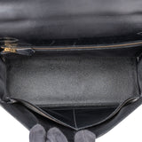 Hermès Noir Box Calf Leather Kelly 32 Handbag