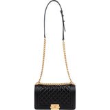 Chanel Quilted Lambskin Medium Boy Single Flap Crossbody Bag