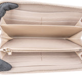 Fendi Leather Flowerland Zip Around Wallet