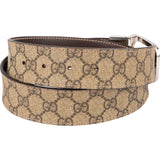 Gucci Monogram GG Supreme Canvas Leather Reversible G Buckle Belt (80 / 32)