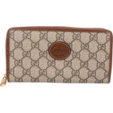 Gucci Monogram GG Supreme Zip Around Wallet