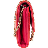 Christian Dior Patent Cannage Leather Wallet On Chain Crossbody Bag