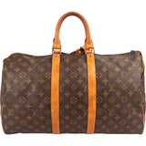 Louis Vuitton Monogram Canvas Keepall 45 Travel Bag