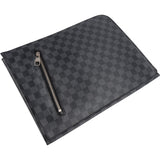 Louis Vuitton Monogram Damier Graphite Pochete Documents GM Clutch
