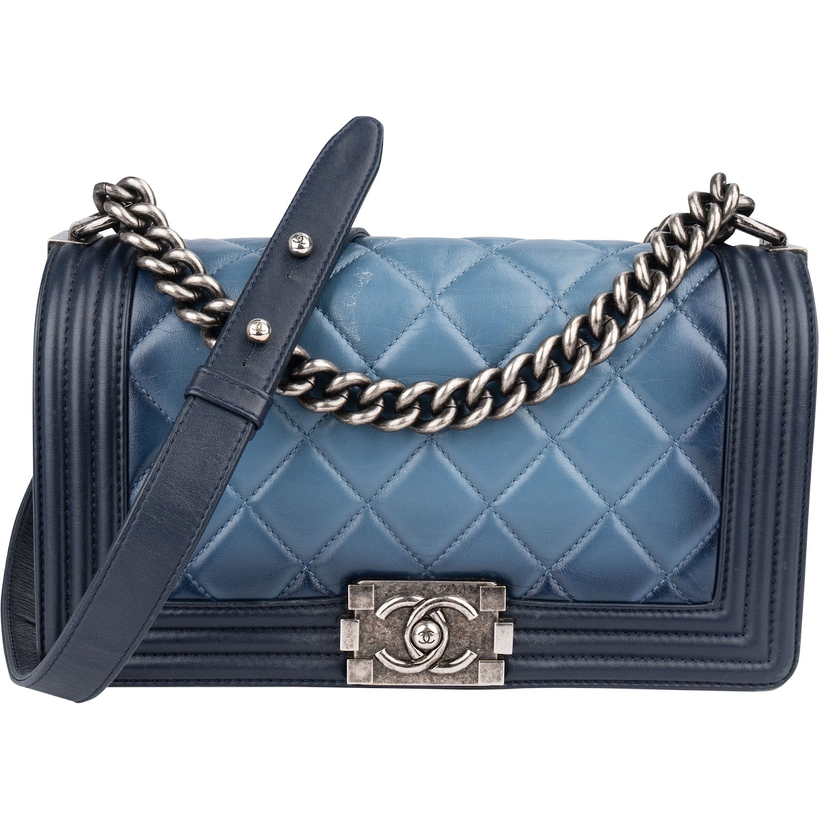 Chanel Quilted Lambskin Boy Single Flap Crossbody Bag xx maße - vintageandkickz