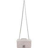 Chanel Aged Quilted Calfskin Coco Boy Single Flap Crossbody Bag