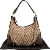 Gucci Monogram GG Canvas Horsebit Hobo Shoulder Bag