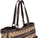 Gucci Monogram GG Canvas Abbey D-Ring Pocket Tote Shoulder Bag