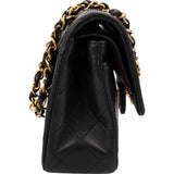 Chanel Quilted Lambskin 24K Gold Small Double Flap Shoulder Bag