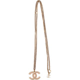 Chanel Pearl CC Emblem Necklace