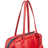 Prada Red Padded Soft Calfskin Shoulder Bag