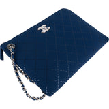 Chanel Monogram Stitching Nylon Mark Clutch