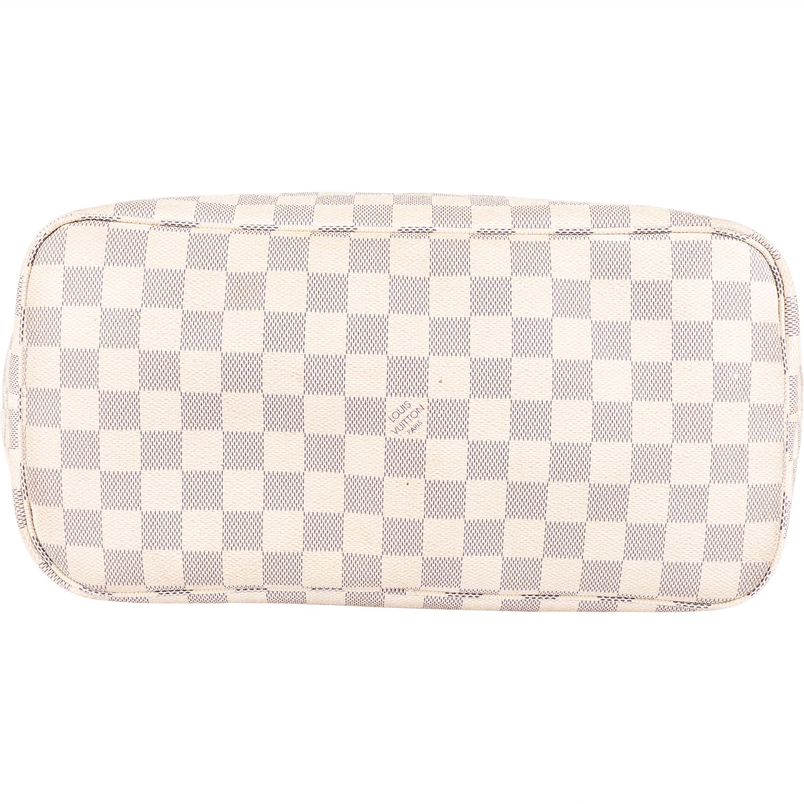 Louis Vuitton Monogram Damier Azur Canvas Neverfull MM Shoulder Bag - vintageandkickz