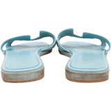 Hermès Light Blue Leather Oran Sandals (36,5)