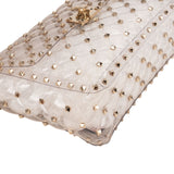 Valentino Garavani PVC Rockstud Spike Flap Crossbody Handbag