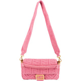 Fendi Limited Pink Terry Cloth Baguette Handbag