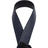 Salvatore Ferragamo Navy Nero Pebbled Leather Gancini Reversible Belt (90)
