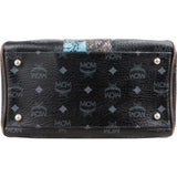 MCM Monogram Visetos Leo Patchwork Boston Handbag