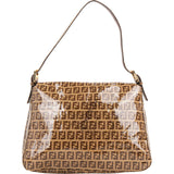 Fendi Coated Monogram FF Zucca Canvas Mamma Baguette Shoulder Bag