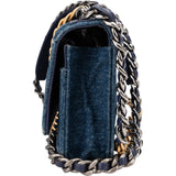 Chanel 19 Quilted Denim Chanel Wallet On Chain Crossbody Bag