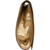 Yves Saint Laurent Crinkled Metallic Leather Cassandre Clutch