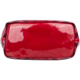 Burberry Red Transparent Vinyl Mega Check Drawstring Shoulder Handbag