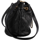 Chanel Pleated Calfskin Small Coco Pleats Drawstring Bucket Crossbody Bag