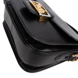 Celine Black Boxcalf Triomphe Shoulder Bag