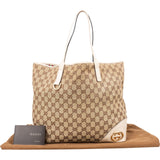 Gucci Monogram GG Canvas New Britt Tote Shoulder Bag