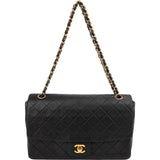Chanel Quilted Lambskin 24K Gold Single Flap Crossbody Bag