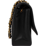 Chanel Vertical Quilted Lambskin 24K Gold Single Flap Crossbody Bag