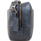 Coach Pebbled Metallic Leather Camera Tassel Crossbody Bag
