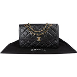 Chanel Quilted Lambskin Bicolor CC Double Flap Crossbody Bag