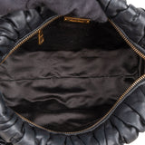 Miu Miu Black Matelasse Nappa Leather Shoulder Bag