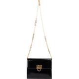 Salvatore Ferragamo Patent Leather Gancini Flap Crossbody Bag