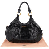 Miu Miu Vitello Lux Hobo Shoulder Bag