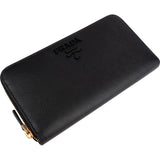 Prada Saffiano Leather Zip Around Wallet