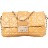 Dior Patent Leather Cannage New Lock Flap Crossbody Bag - vintageandkickz