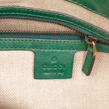 Gucci Monogram GG Green Crocodile Secret Padlock Satchel Handbag