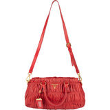 Prada Nappa Quilted Leather Bauletto Handbag